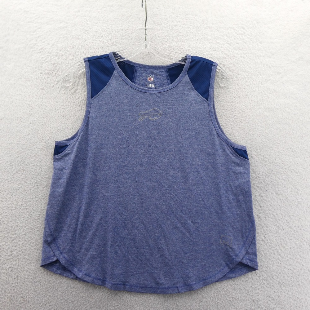 MSX Tank Top Womens Medium Buffalo Bills Blue‎ Performance Mesh Michael Strahan